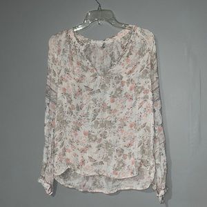Lucky Brand Semi-Sheer Boho Blouse